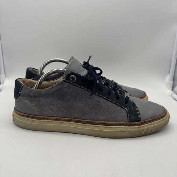 Paul & Shark Shoes Mens Size 42 Gray Blue Leather Suede Low Top Casual‎ Sneakers